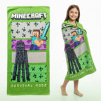 Minecraft Kids Character Bath, Pool & Beach Towel – Super Soft Cotton, Quick Dry, Lightweight, Large 56 x 30 Inch Gamer Towel for Boys & Girls