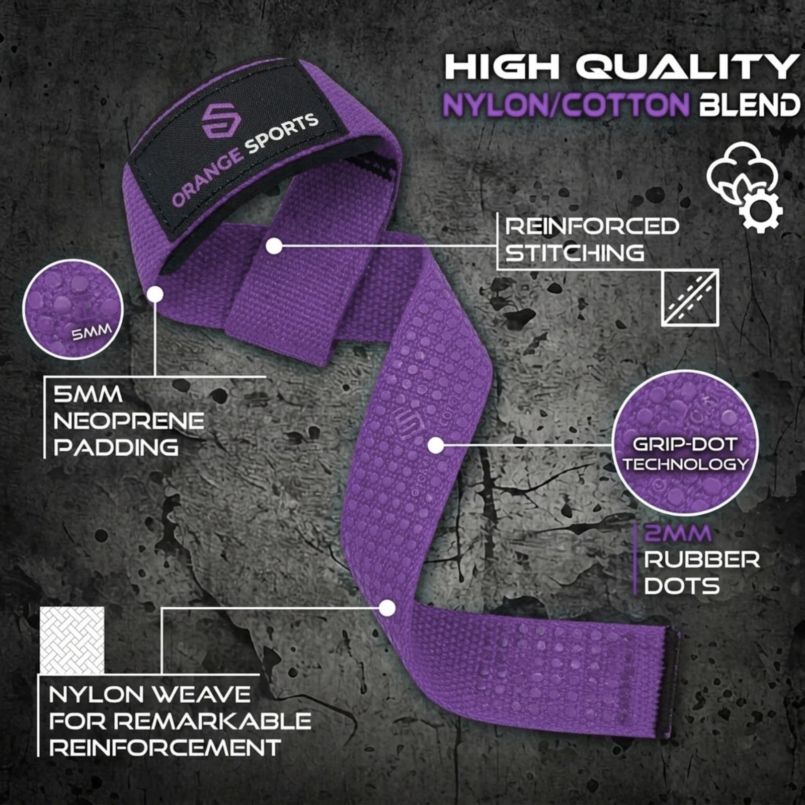 Weight Lifting Straps with Neoprene Wrist Support for Gym & Powerlifting