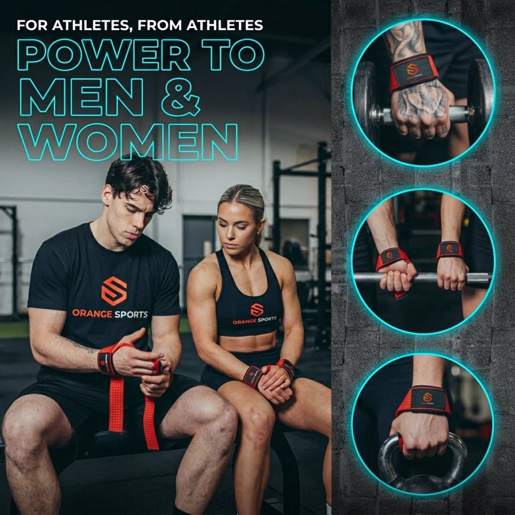 Weight Lifting Straps with Neoprene Wrist Support for Gym & Powerlifting