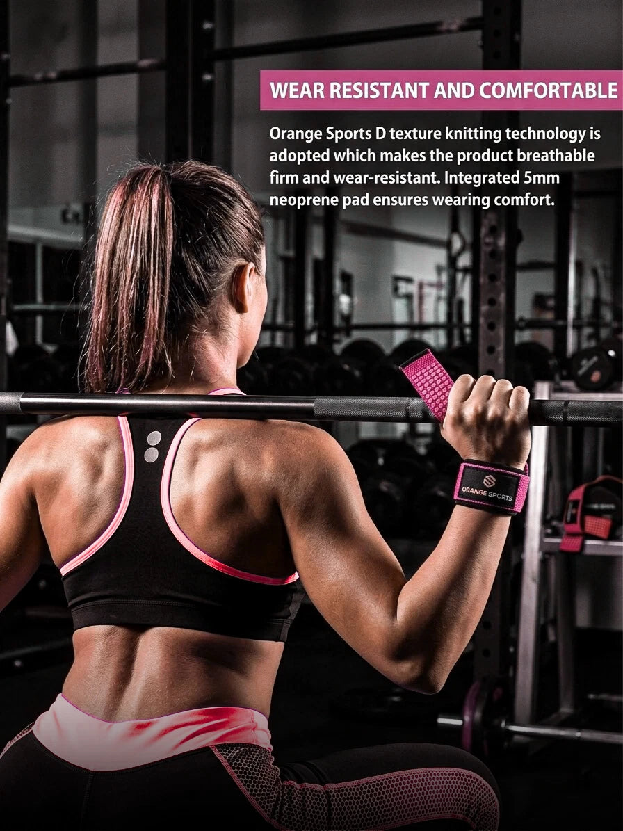 Weight Lifting Straps with Neoprene Wrist Support for Gym & Powerlifting