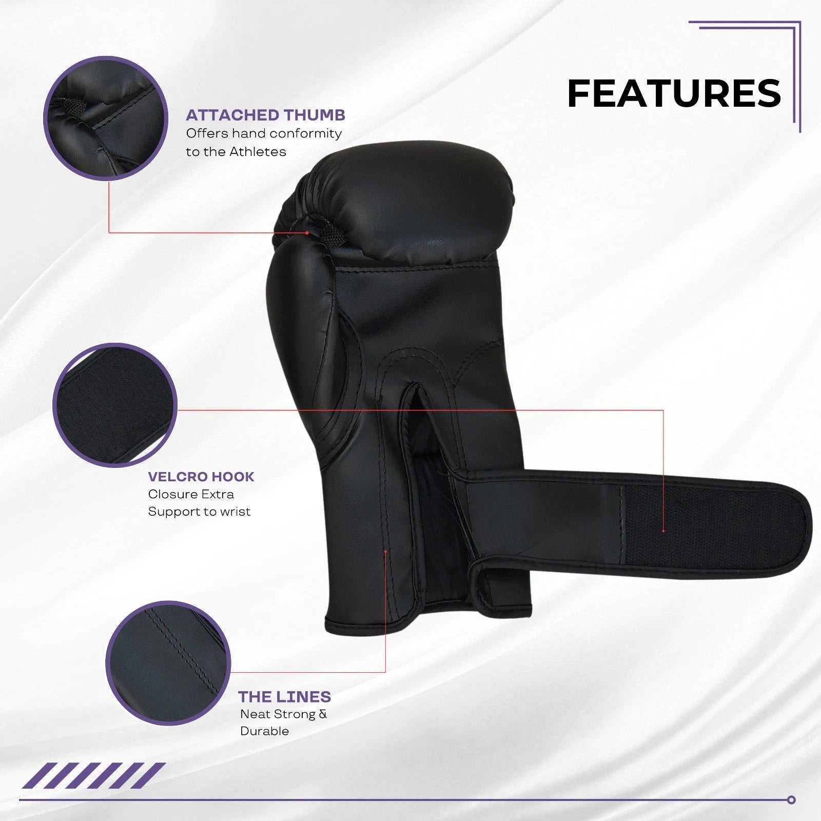 AMZ Boxing Gloves – Training, Sparring, MMA, Muay Thai, Gym 6 oz.