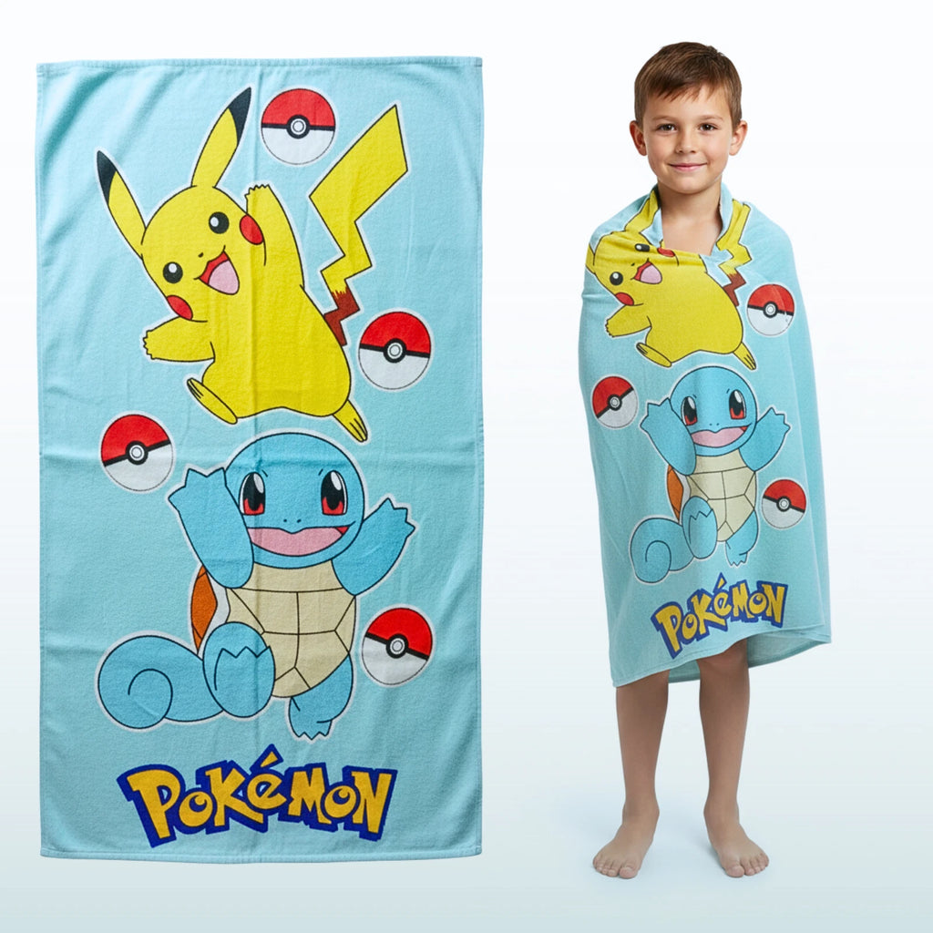 Kids Super Soft Cotton Bath/Pool/Beach Towel, Pokemon (48 x 28) inches