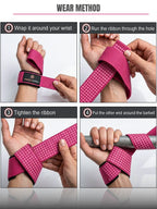 Weight Lifting Straps with Neoprene Wrist Support for Gym & Powerlifting