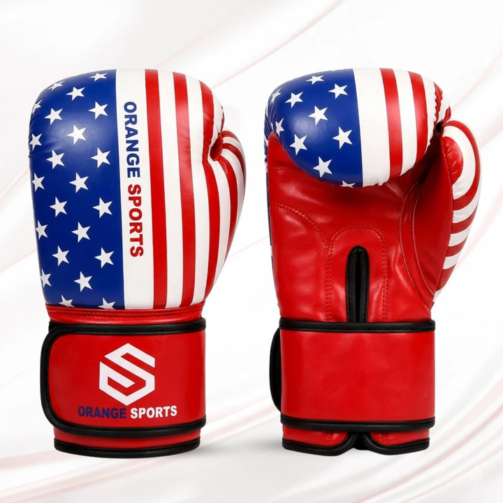 Orange Sports Boxing Gloves for Muay Thai, Kickboxing &amp; MMA – 8 oz, 10 oz &amp; 12 oz