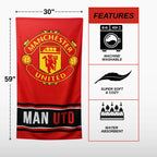 Manchester United Super Soft Cotton Bath, Pool & Beach Towel – 59"x30"