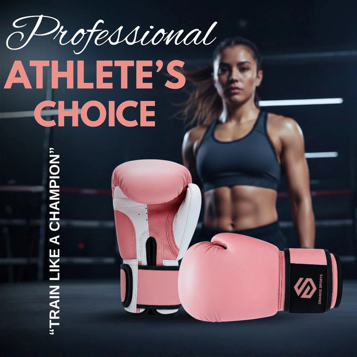 Pink Boxing Gloves Sparring Mitts Muay Thai Punching bag Kickboxing MMA Training