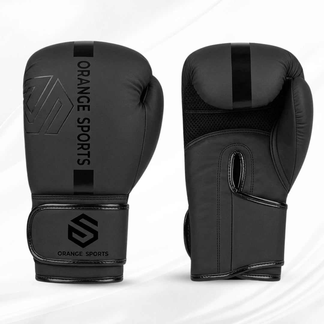 Orange Sports Leather Boxing Gloves for Men &amp; Women – 8 oz, 10 oz &amp; 12 oz