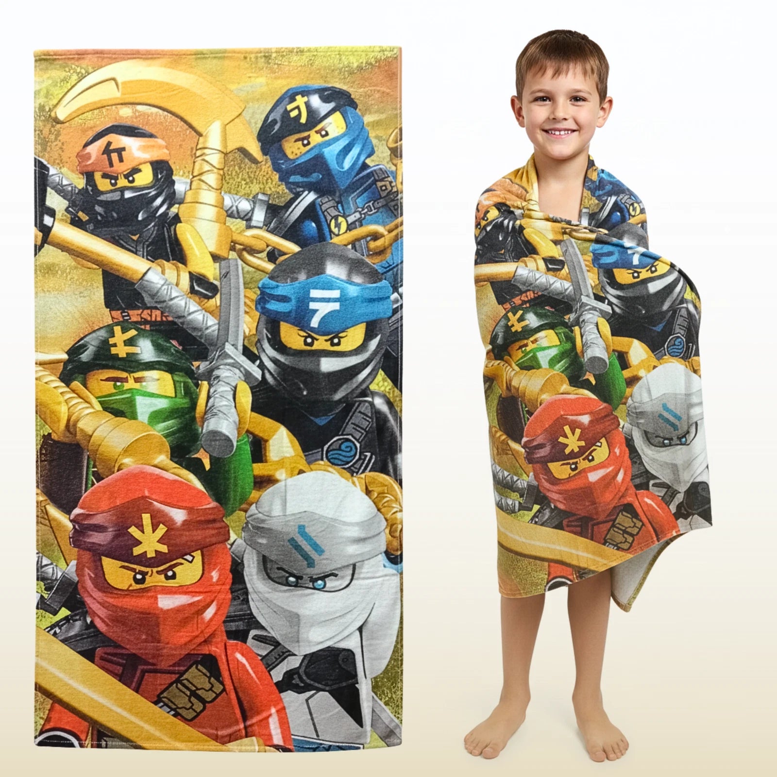 Ninja Kids Super Soft Cotton Bath, Pool & Beach Towel – 56"x30"