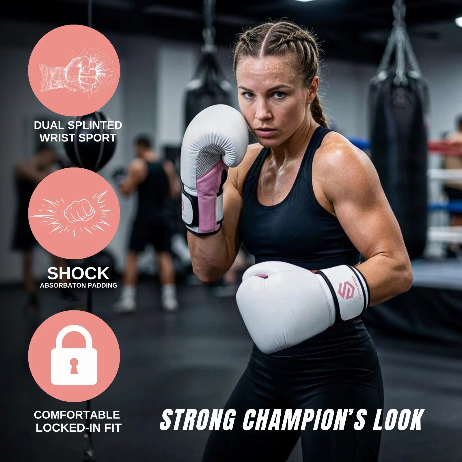 Boxing Gloves for Men Women Sparring Gloves Boxing Punch Training Kickboxing MMA