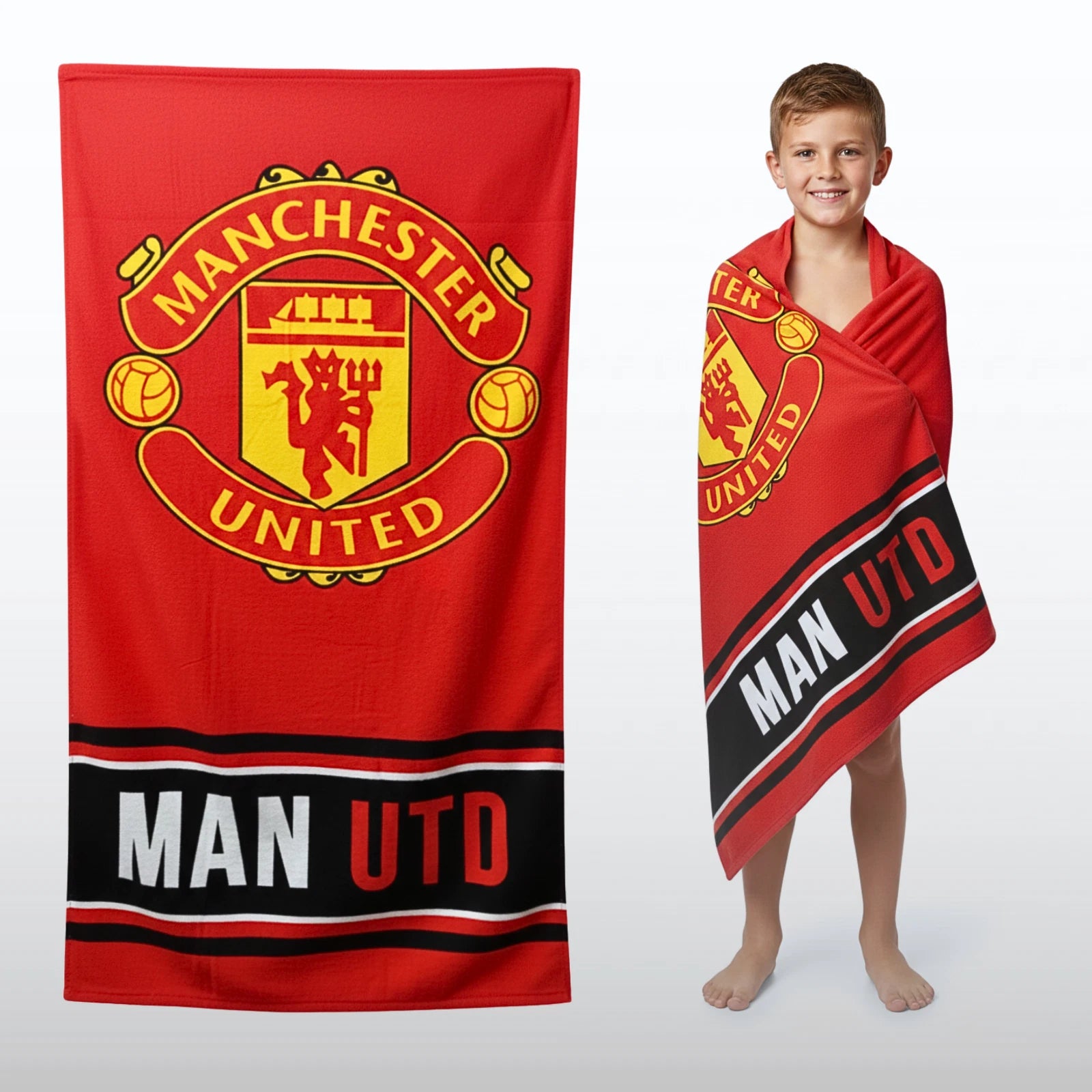 Manchester United Super Soft Cotton Bath, Pool & Beach Towel – 59"x30"