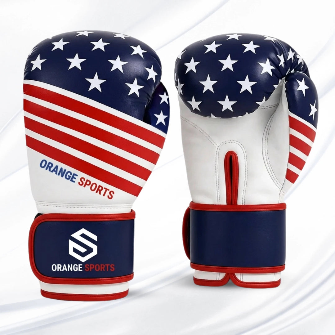 Orange Sports Boxing Gloves for Muay Thai, Kickboxing &amp; MMA – 8 oz, 10 oz &amp; 12 oz