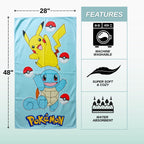 Kids Super Soft Cotton Bath/Pool/Beach Towel, Pokemon (48 x 28) inches