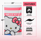 Kitty Character Kids Super Soft Cotton Bath, Pool & Beach Towel – 48 x 29 Inch Lightweight Absorbent Cartoon Towel for Girls & Boys