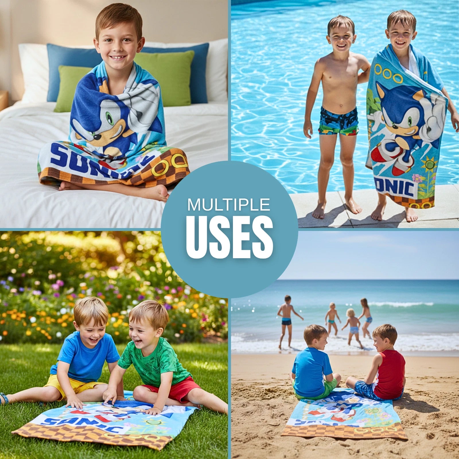 Kids Bath Towels | Soft Thick Absorbent Cotton (29X56 inches) Beach Pool