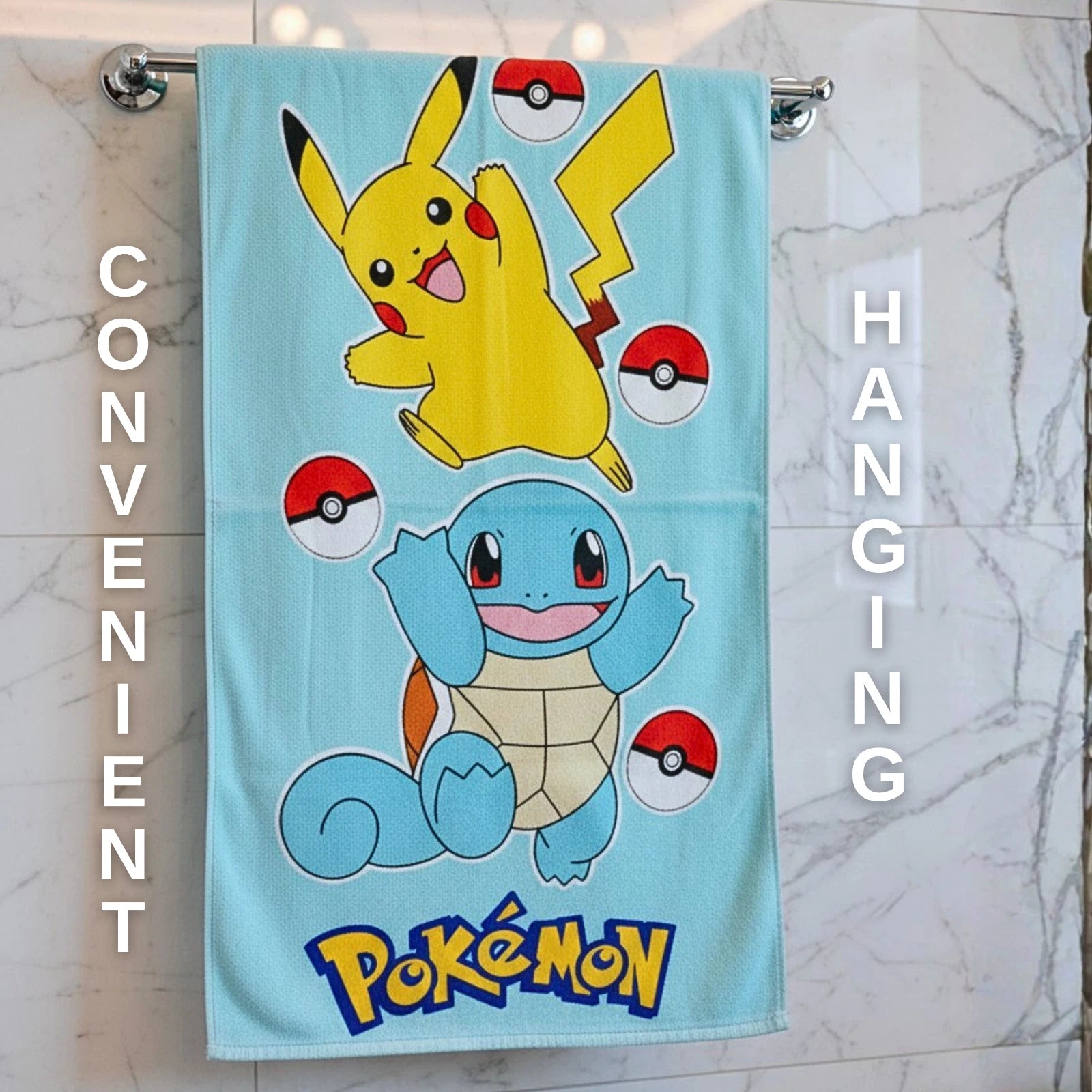 Kids Super Soft Cotton Bath/Pool/Beach Towel, Pokemon (48 x 28) inches