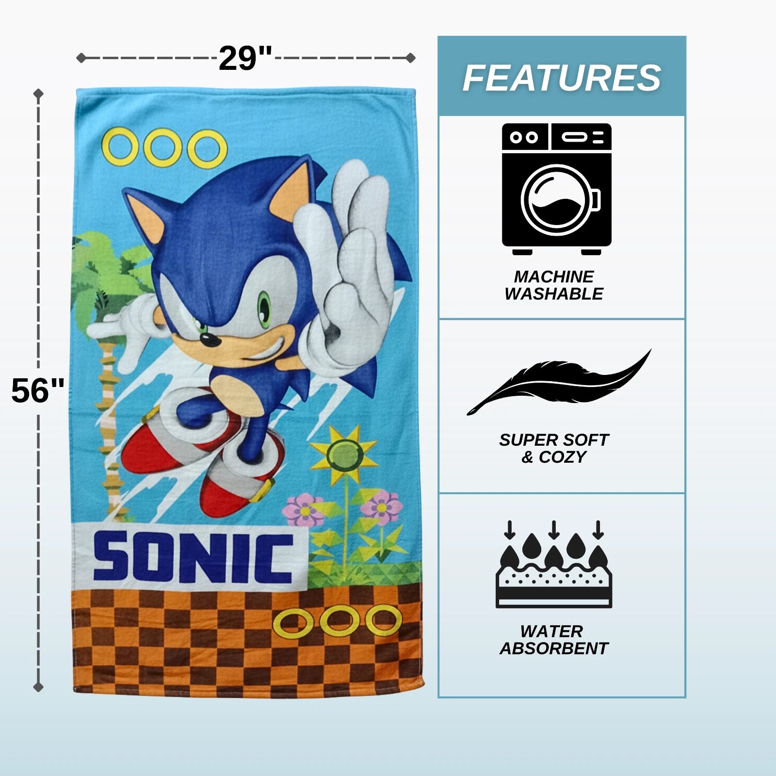 Kids Bath Towels | Soft Thick Absorbent Cotton (29X56 inches) Beach Pool