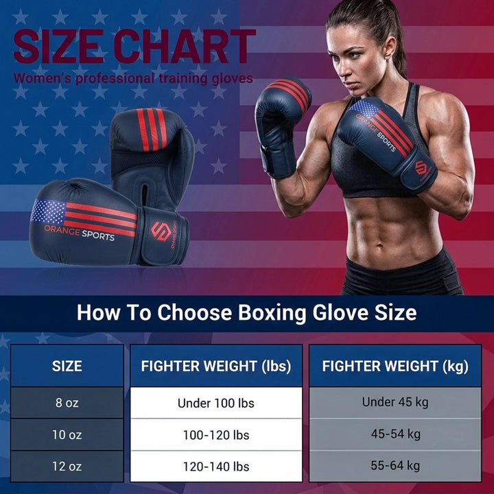 Orange Sports Synthetic Leather Boxing Gloves – Black &amp; Red, 8 oz, 10 oz &amp; 12 oz