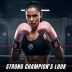 Pink Boxing Gloves Sparring Mitts Muay Thai Punching bag Kickboxing MMA Training