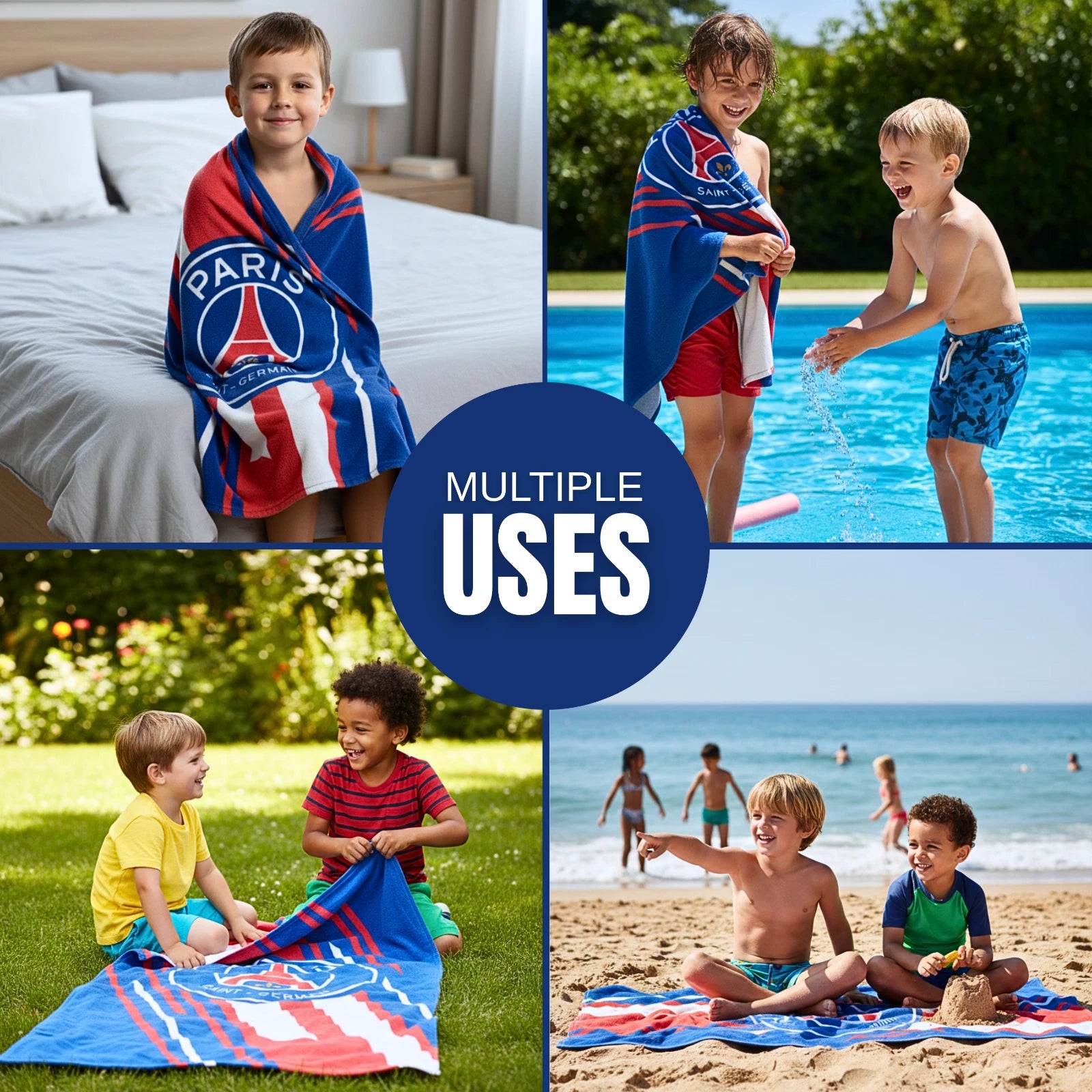 Kids Super Soft Cotton Bath/Pool/Beach Towel, Super Absorbent (59 x 30) inches
