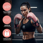 Pink Boxing Gloves Sparring Mitts Muay Thai Punching bag Kickboxing MMA Training