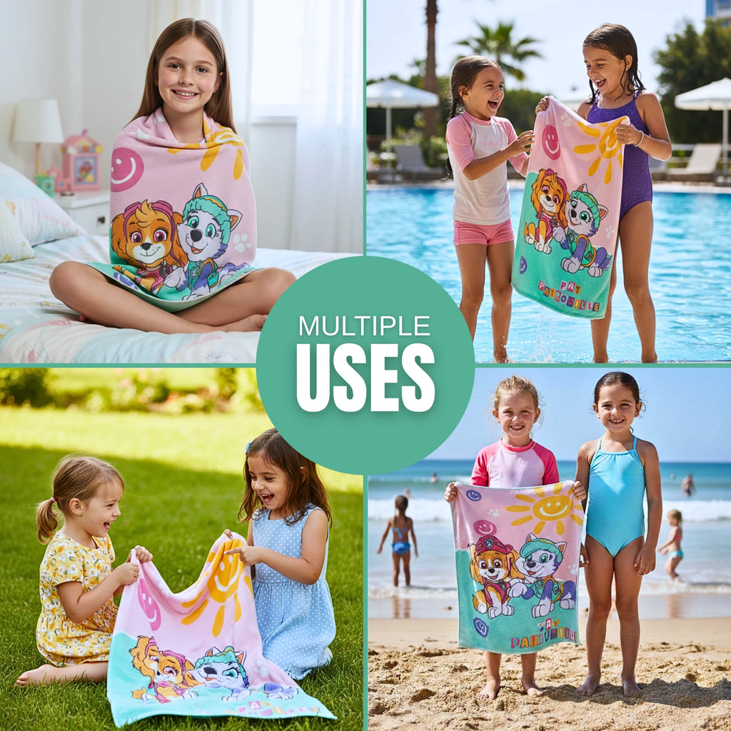 Pat Patrouille Kids Super Soft Cotton Bath/Pool/Beach Towel, (48 x 28) Inches