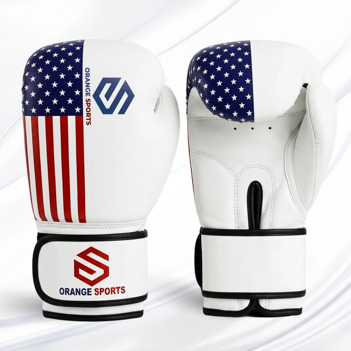 Orange Sports Boxing Gloves for Sparring, Muay Thai &amp; MMA – 8 oz, 10 oz &amp; 12 oz